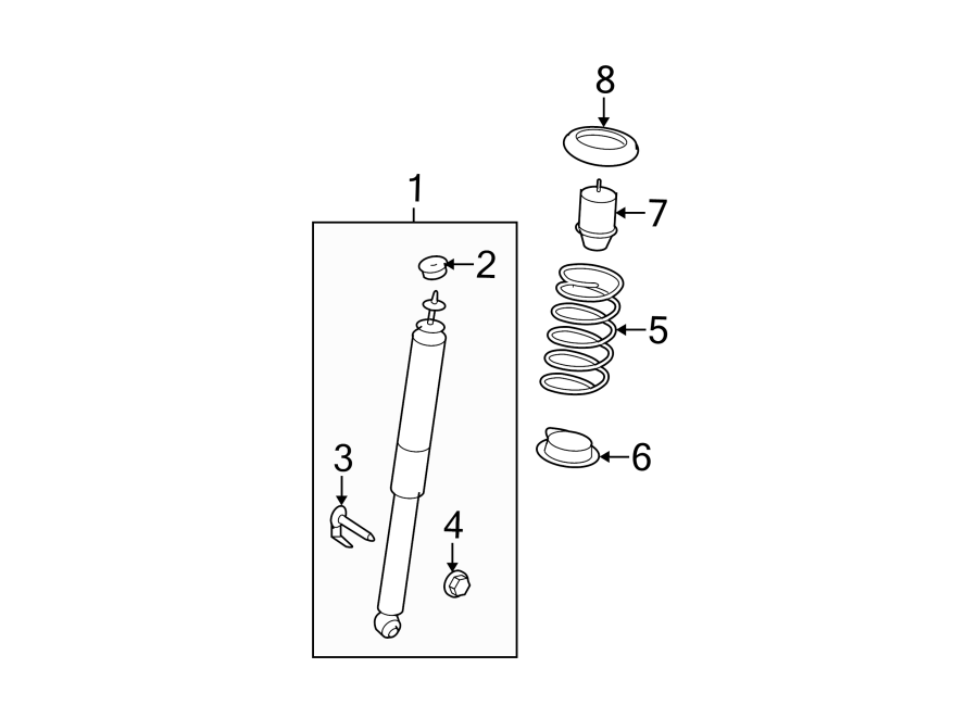 Diagram REAR SUSPENSION. SHOCKS & COMPONENTS. for your 2009 Ford Explorer Sport Trac   