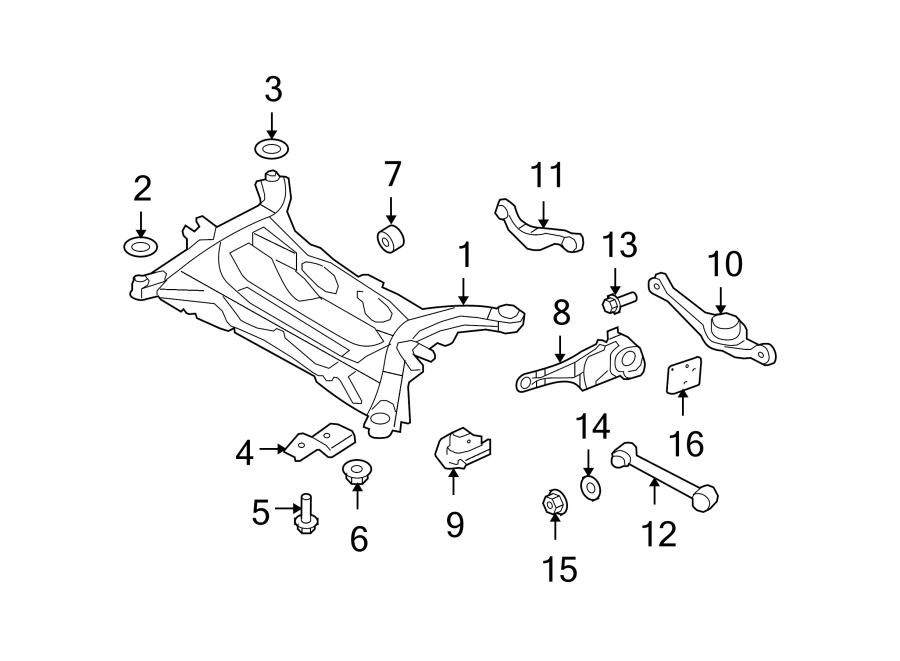 Diagram REAR SUSPENSION. SUSPENSION COMPONENTS. for your 2016 Ford F-150 3.5L EcoBoost V6 A/T RWD XLT Crew Cab Pickup Fleetside 