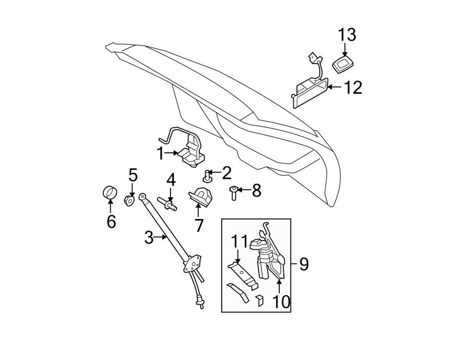 Diagram LOCK & HARDWARE. for your 2007 Ford F-150 5.4L Triton V8 FLEX M/T RWD XLT Crew Cab Pickup Fleetside 