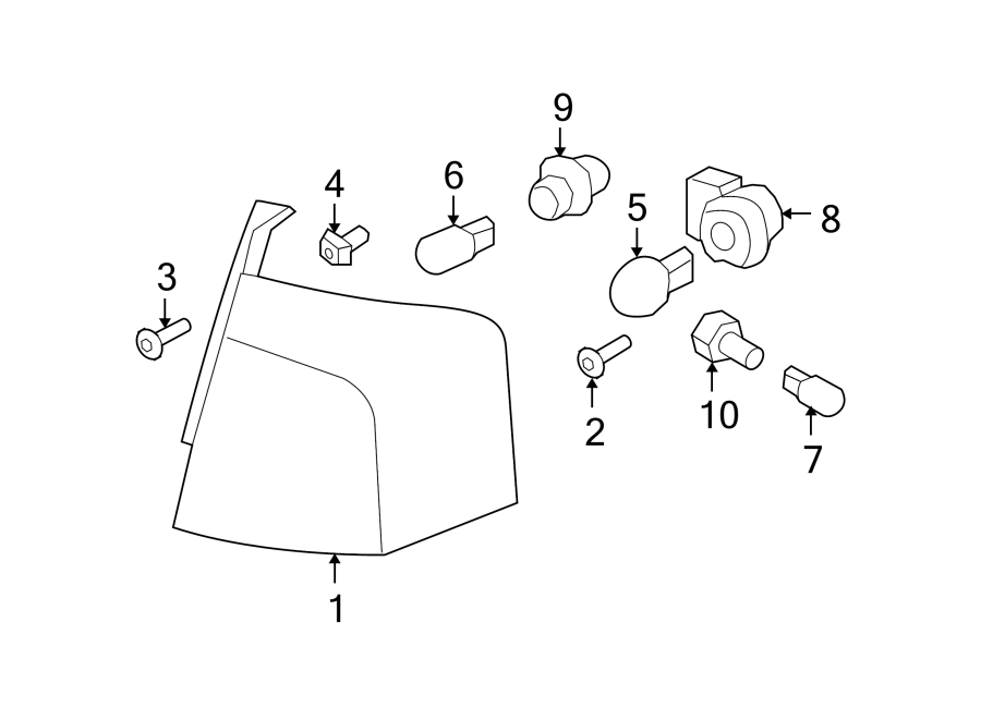 Diagram REAR LAMPS. TAIL LAMPS. for your 2011 Ford F-150  XL Standard Cab Pickup Fleetside 