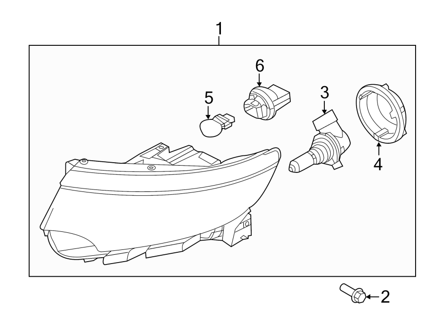 Diagram FRONT LAMPS. HEADLAMP COMPONENTS. for your 2019 Lincoln MKZ Hybrid Sedan  