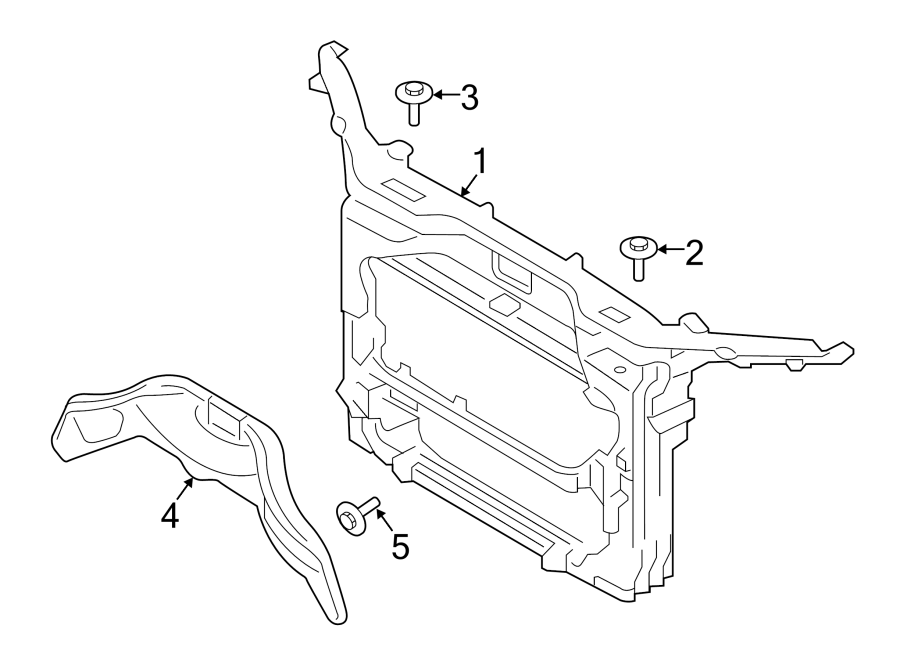 Diagram RADIATOR SUPPORT. for your 2013 Lincoln MKZ   