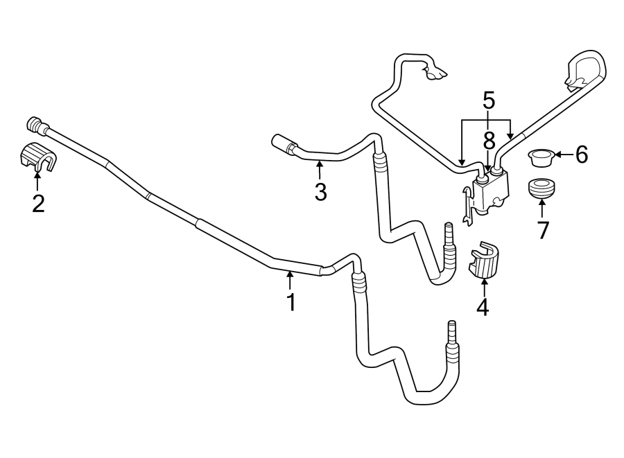 Diagram TRANS OIL COOLER. for your 2013 Ford F-150 5.0L V8 FLEX A/T RWD King Ranch Crew Cab Pickup Fleetside 