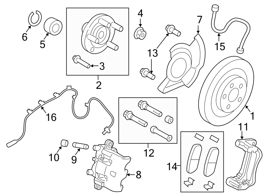 Diagram FRONT SUSPENSION. BRAKE COMPONENTS. for your 2020 Ford F-150  Raptor Extended Cab Pickup Fleetside 