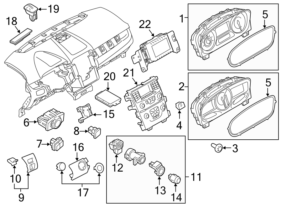 Ford Edge Hvac control module - BT4Z19980W | Lakeland Ford Online Parts