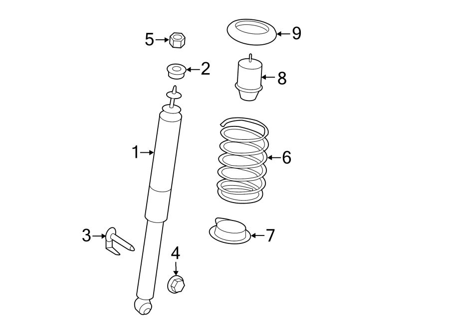 Diagram REAR SUSPENSION. SHOCKS & COMPONENTS. for your 2009 Ford Explorer Sport Trac   