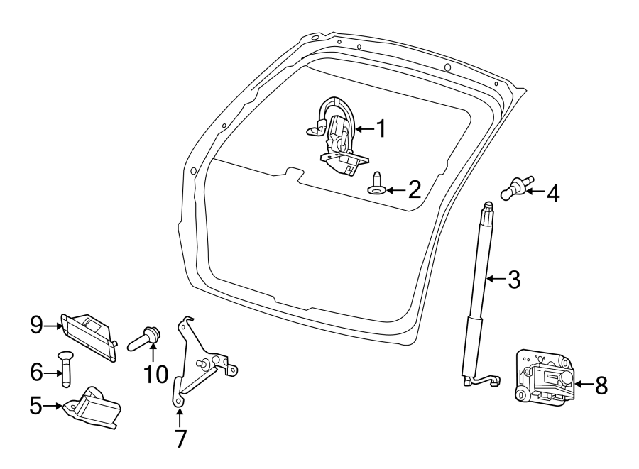 Diagram LOCK & HARDWARE. for your Ford Edge  