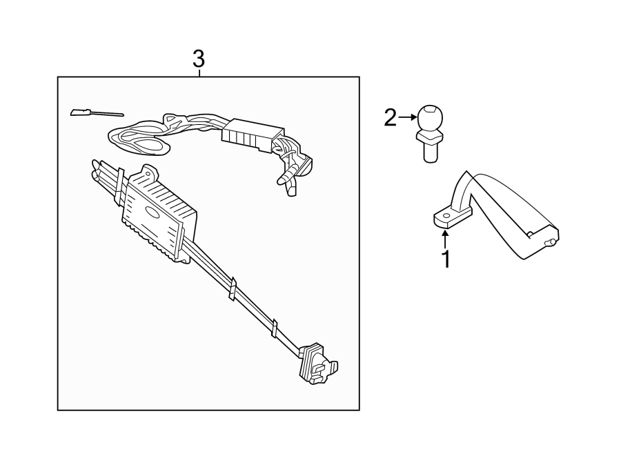 Diagram REAR BUMPER. TRAILER HITCH COMPONENTS. for your 2017 Ford F-150 3.5L EcoBoost V6 A/T RWD Platinum Crew Cab Pickup Fleetside 