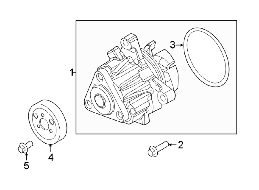 Diagram WATER PUMP. for your Ford