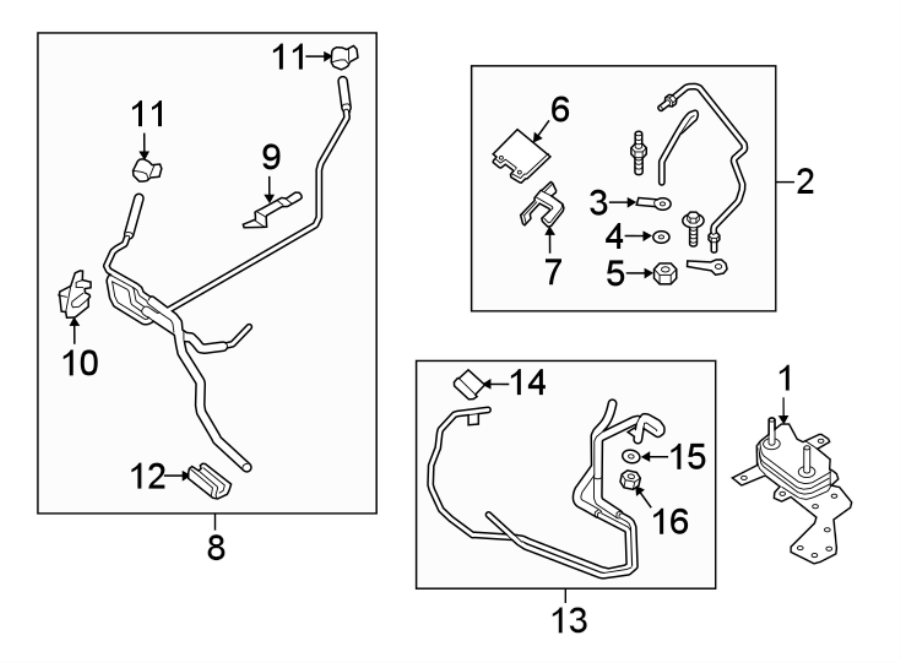 Diagram TRANS OIL COOLER. for your 2017 Lincoln MKZ Reserve Sedan  