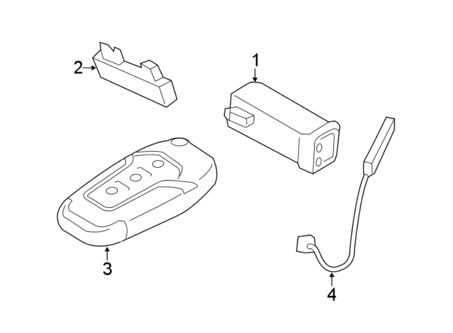 Diagram KEYLESS ENTRY COMPONENTS. for your 1995 Ford Bronco   