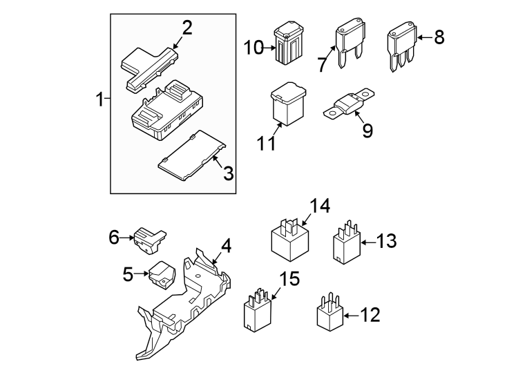 Diagram FUSE & RELAY. for your 1987 Ford Bronco   