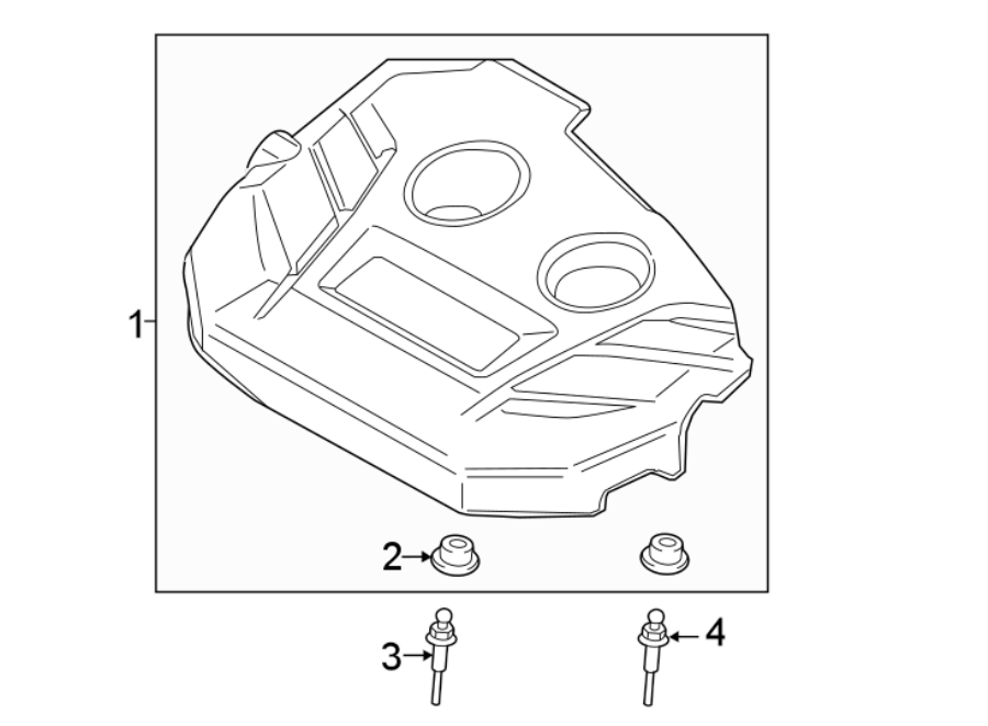Diagram ENGINE / TRANSAXLE. ENGINE APPEARANCE COVER. for your 2019 Ford Edge   
