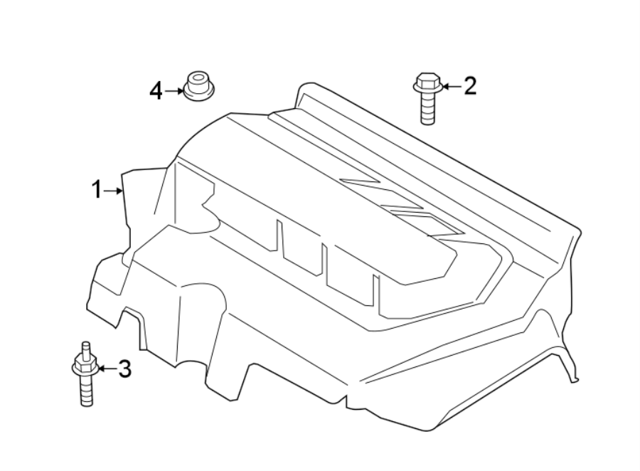 Diagram ENGINE / TRANSAXLE. ENGINE APPEARANCE COVER. for your 2018 Ford F-150  Raptor Extended Cab Pickup Fleetside 