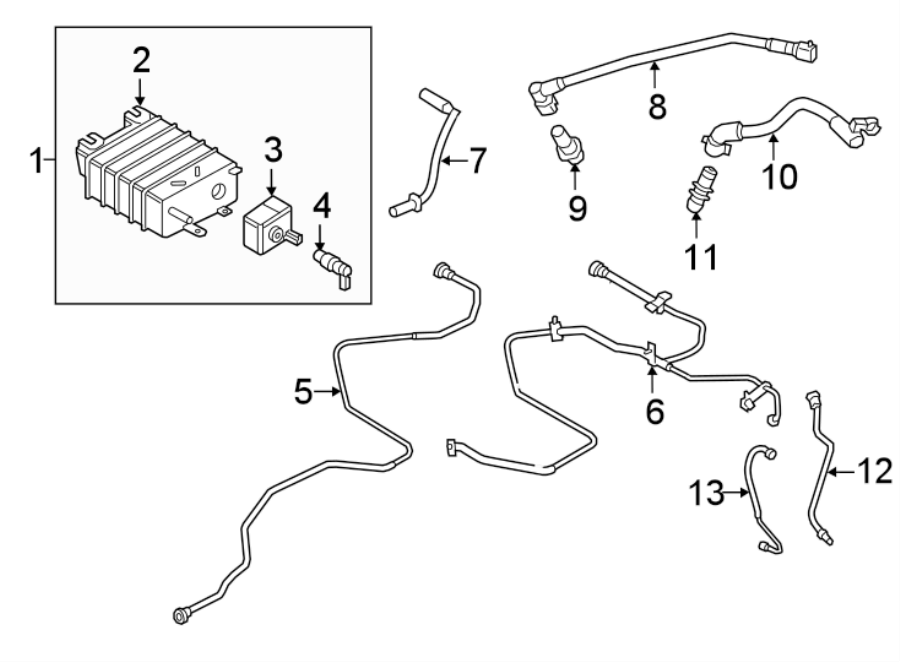 Diagram EMISSION SYSTEM. EMISSION COMPONENTS. for your Ford Fusion  