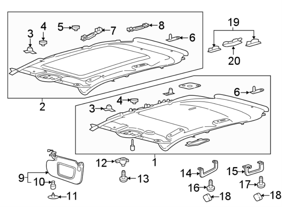 Diagram INTERIOR TRIM. for your 2017 Lincoln MKZ Premiere Sedan  