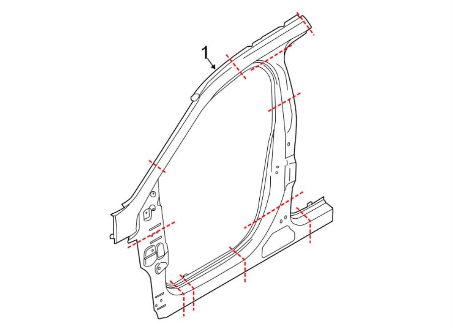 Diagram PILLARS. ROCKER & FLOOR. APERTURE PANEL. for your 1988 Ford Aerostar 3.0L Vulcan V6 M/T Base Mini Cargo Van 