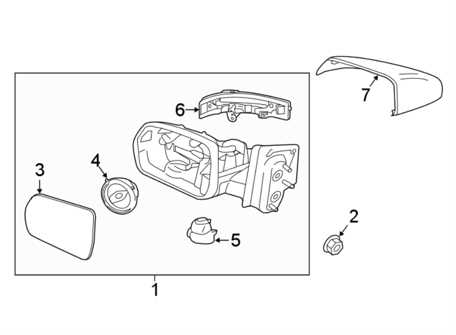 Diagram FRONT DOOR. OUTSIDE MIRRORS. for your Ford Edge  