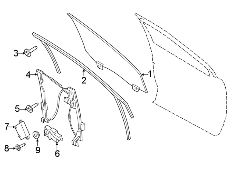 Diagram FRONT DOOR. GLASS & HARDWARE. for your 2012 Ford F-150  Harley-Davidson Edition Crew Cab Pickup Fleetside 