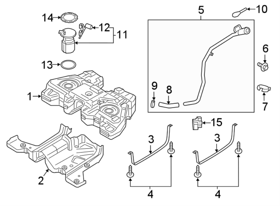 Diagram FUEL SYSTEM COMPONENTS. for your 2018 Ford Edge   