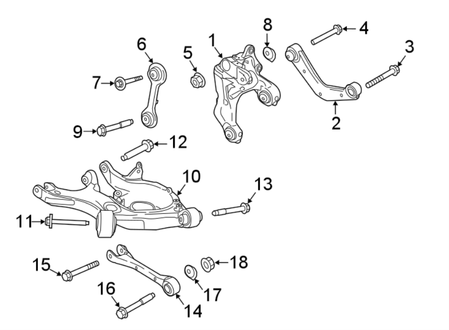 Diagram REAR SUSPENSION. SUSPENSION COMPONENTS. for your Ford