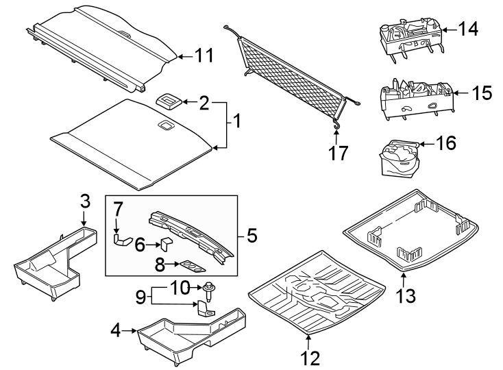 Diagram REAR BODY & FLOOR. INTERIOR TRIM. for your 2022 Ford Transit-350   