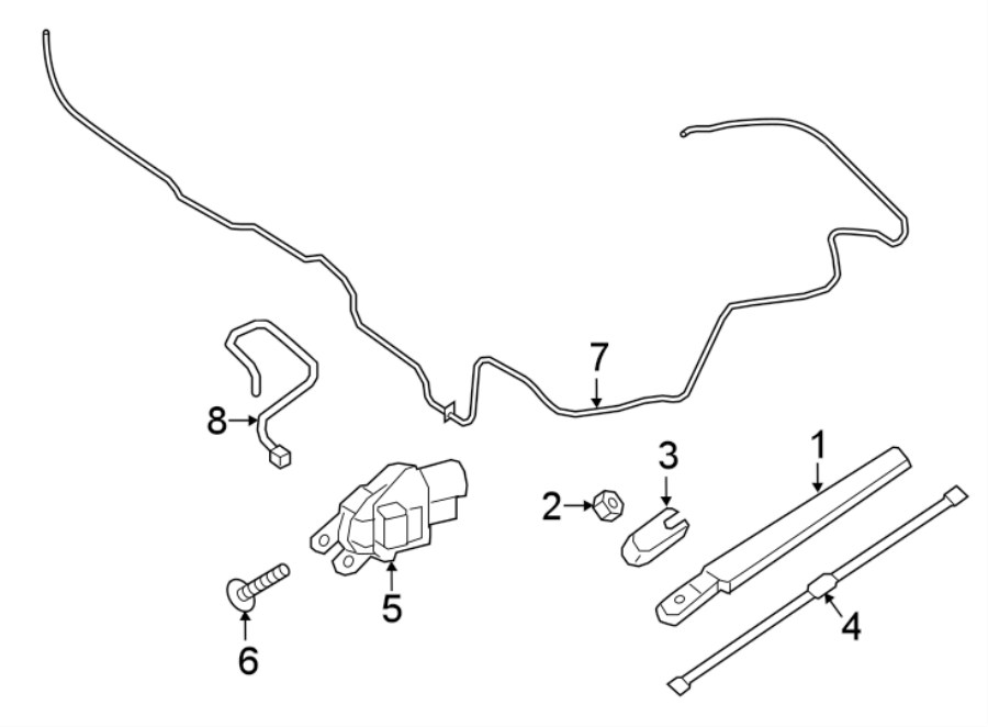 Diagram LIFT GATE. WIPER & WASHER COMPONENTS. for your Ford Edge  