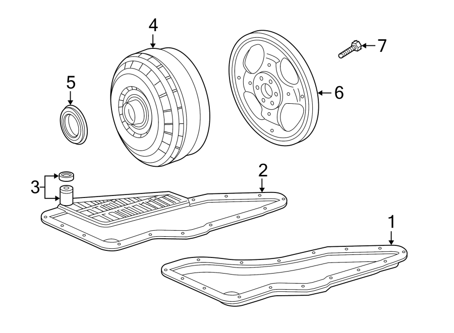 Diagram ENGINE / TRANSAXLE. TRANSAXLE PARTS. for your 2000 Ford F-150   