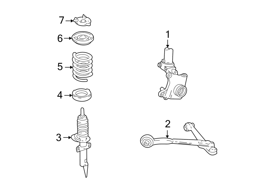 Diagram FRONT SUSPENSION. SUSPENSION COMPONENTS. for your 2020 Ford F-150 3.0L Power-Stroke V6 DIESEL A/T 4WD Platinum Crew Cab Pickup Fleetside 