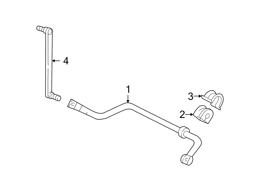 Diagram FRONT SUSPENSION. STABILIZER BAR & COMPONENTS. for your 1998 Ford F-150  Base Standard Cab Pickup Fleetside 