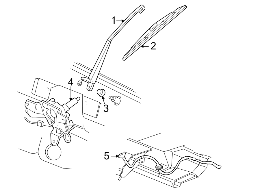 Diagram LIFT GATE. WIPER & WASHER COMPONENTS. for your 2016 Ford Special Service Police Sedan   