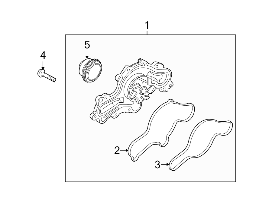 Diagram WATER PUMP. for your 2011 Ford Flex   