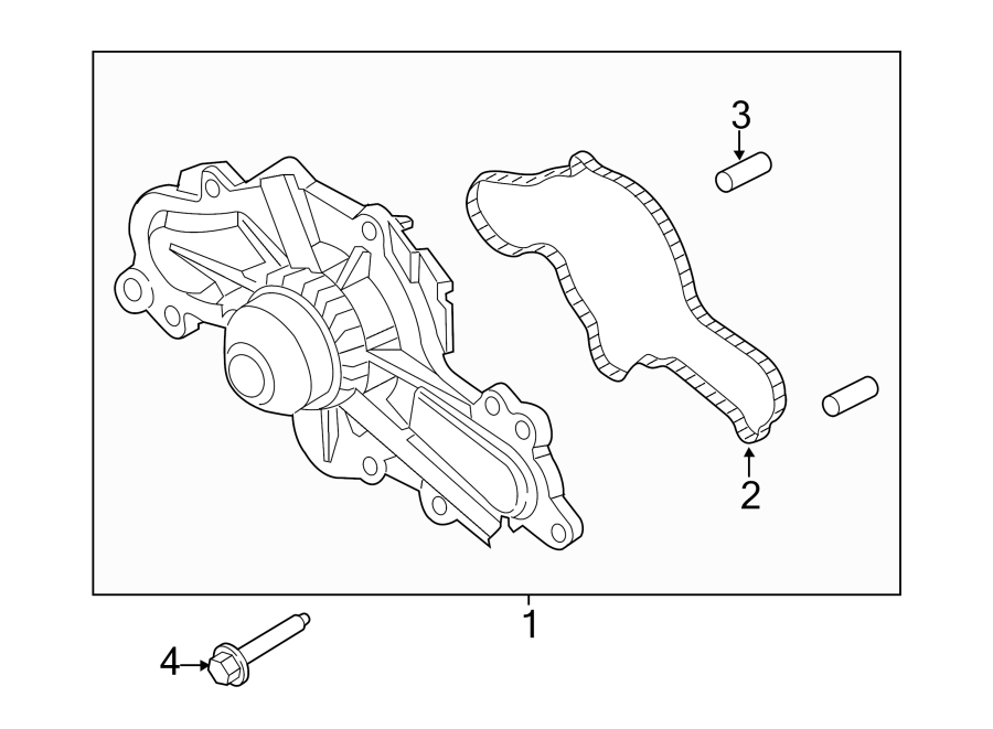 Diagram WATER PUMP. for your 2017 Ford Flex   