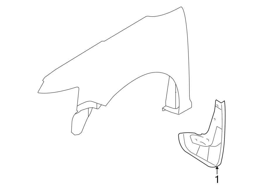 Diagram FENDER. EXTERIOR TRIM. for your 2018 Ford Edge  Titanium Sport Utility 