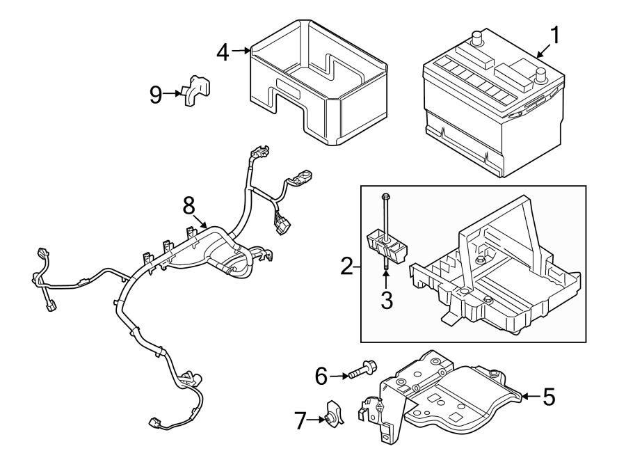 Diagram BATTERY. for your 2021 Ford Expedition   