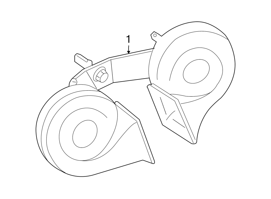Diagram HORN. for your 2009 Ford Expedition  Eddie Bauer Sport Utility 