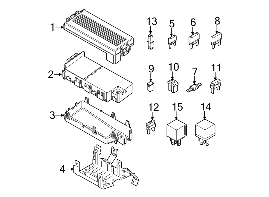 Diagram FUSE & RELAY. for your 2009 Ford F-150 4.6L Triton V8 A/T RWD XL Crew Cab Pickup Fleetside 