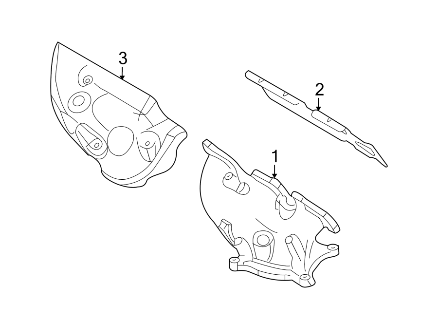 Diagram EXHAUST SYSTEM. MANIFOLD. for your 2015 Ford Taurus   