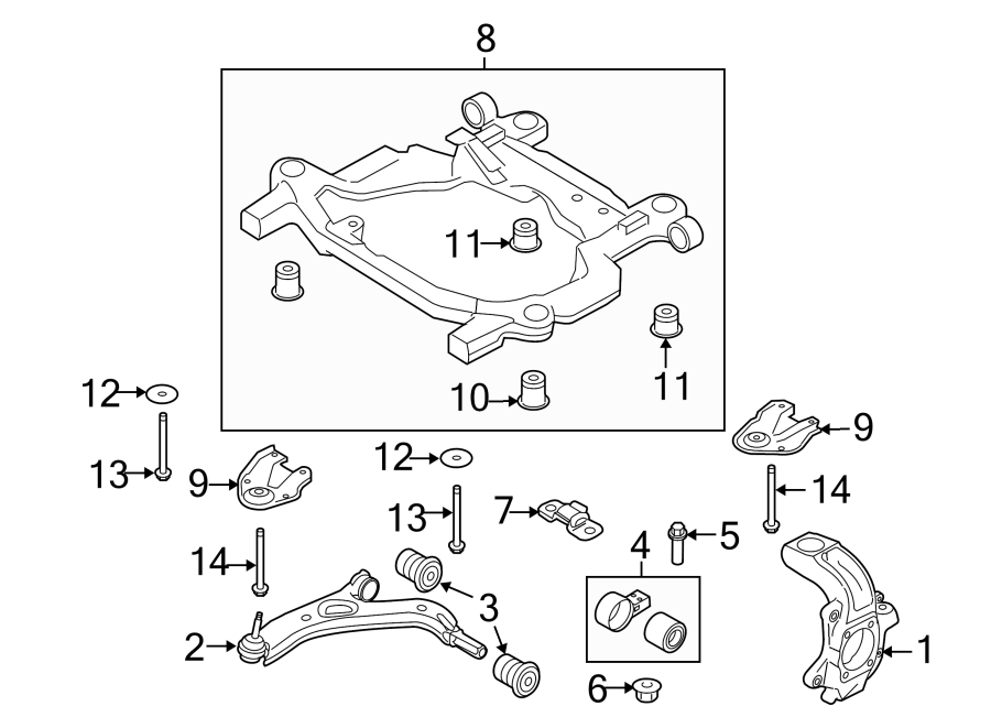 FRONT SUSPENSION. SUSPENSION COMPONENTS. Diagram