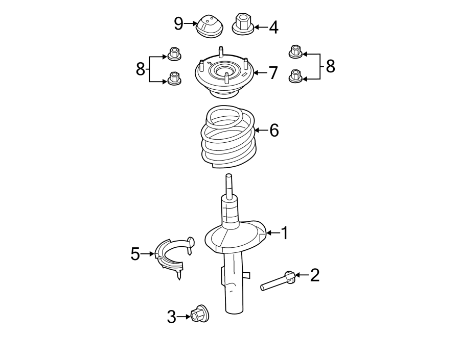 Diagram FRONT SUSPENSION. STRUTS & COMPONENTS. for your 2017 Ford F-150 3.5L EcoBoost V6 A/T 4WD SSV Crew Cab Pickup Fleetside 