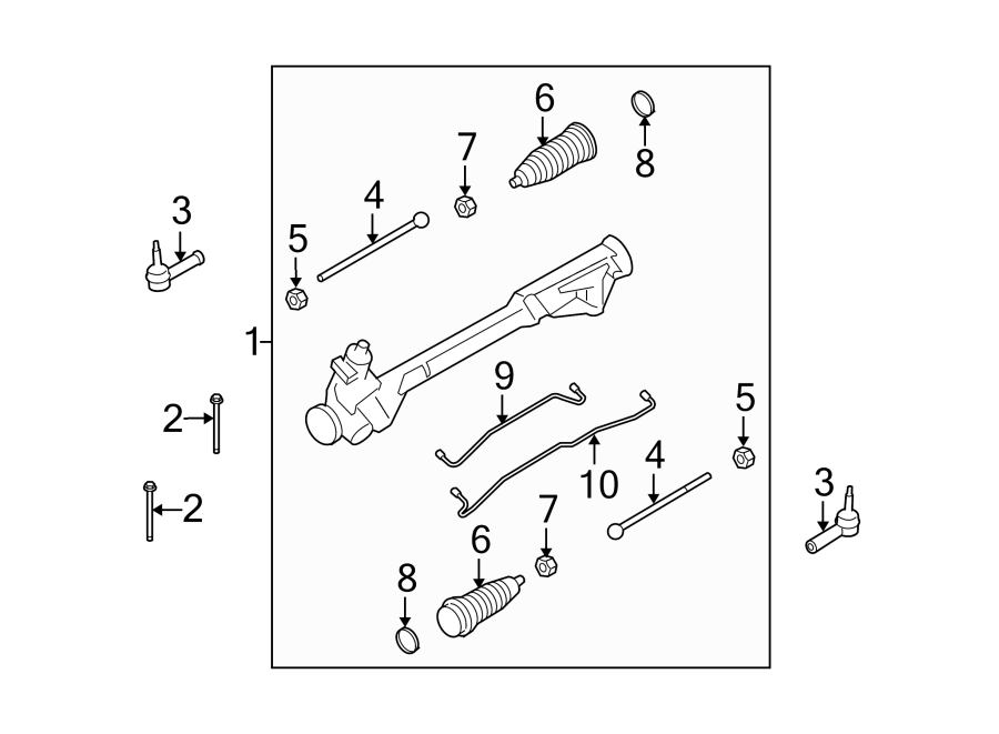 Diagram STEERING GEAR & LINKAGE. for your Ford Taurus  