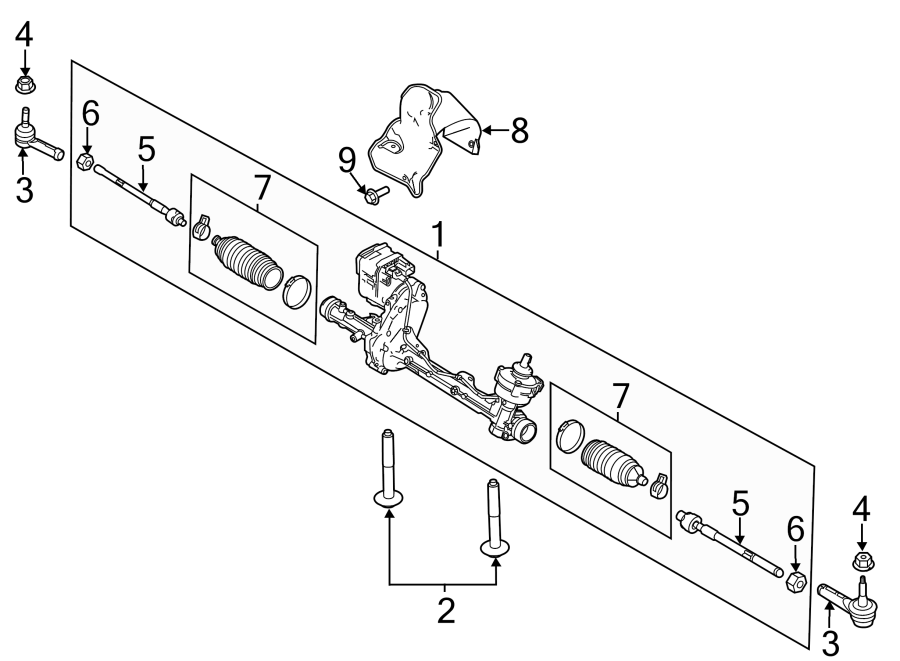 Diagram STEERING GEAR & LINKAGE. for your 2016 Ford F-150 2.7L EcoBoost V6 A/T 4WD Lariat Crew Cab Pickup Fleetside 