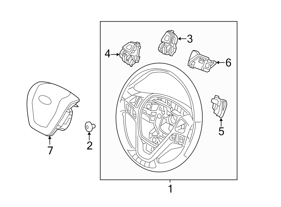 Diagram STEERING WHEEL & TRIM. for your Lincoln MKZ  