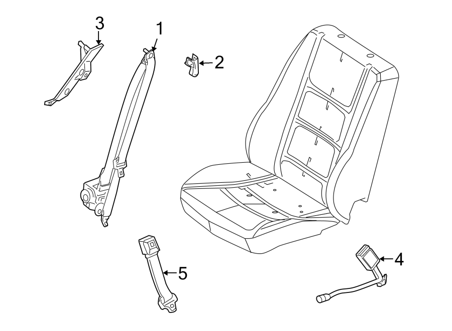 Diagram RESTRAINT SYSTEMS. FRONT SEAT BELTS. for your 2011 Ford E-250   