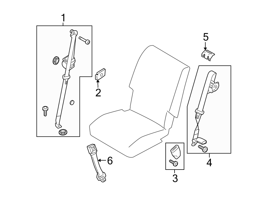 Diagram RESTRAINT SYSTEMS. REAR SEAT BELTS. for your 2012 Ford F-150  STX Standard Cab Pickup Fleetside 