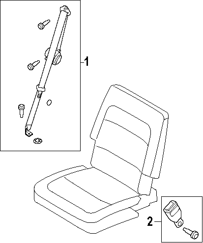 Diagram RESTRAINT SYSTEMS. THIRD ROW SEAT BELTS. for your 2010 Ford Fusion   