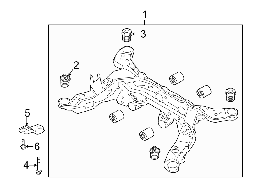 Diagram Rear suspension. Suspension mounting. for your 2016 Lincoln MKZ   