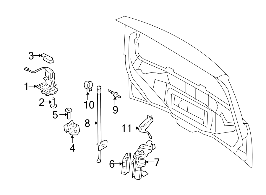 Diagram LOCK & HARDWARE. for your 2004 Ford Explorer   