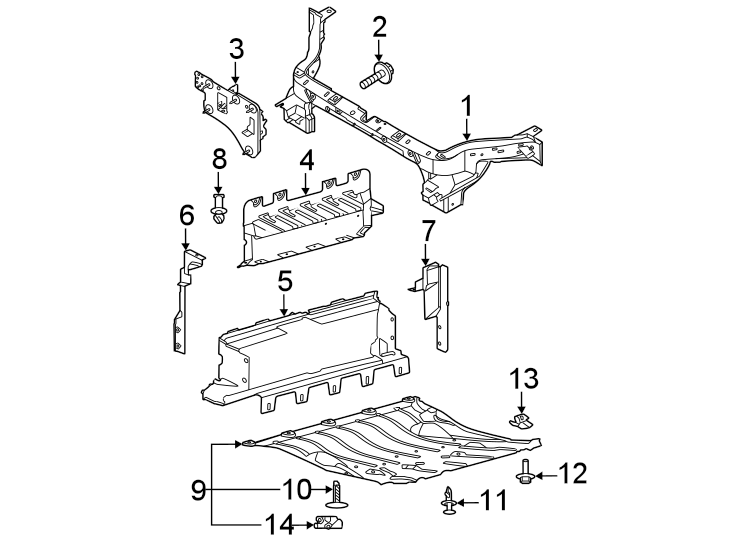 Diagram Radiator support. for your 2007 Lincoln MKZ   