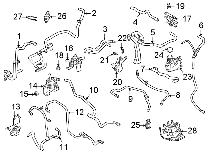 Diagram Hoses & lines. for your 2007 Ford F-150  STX Extended Cab Pickup Fleetside 